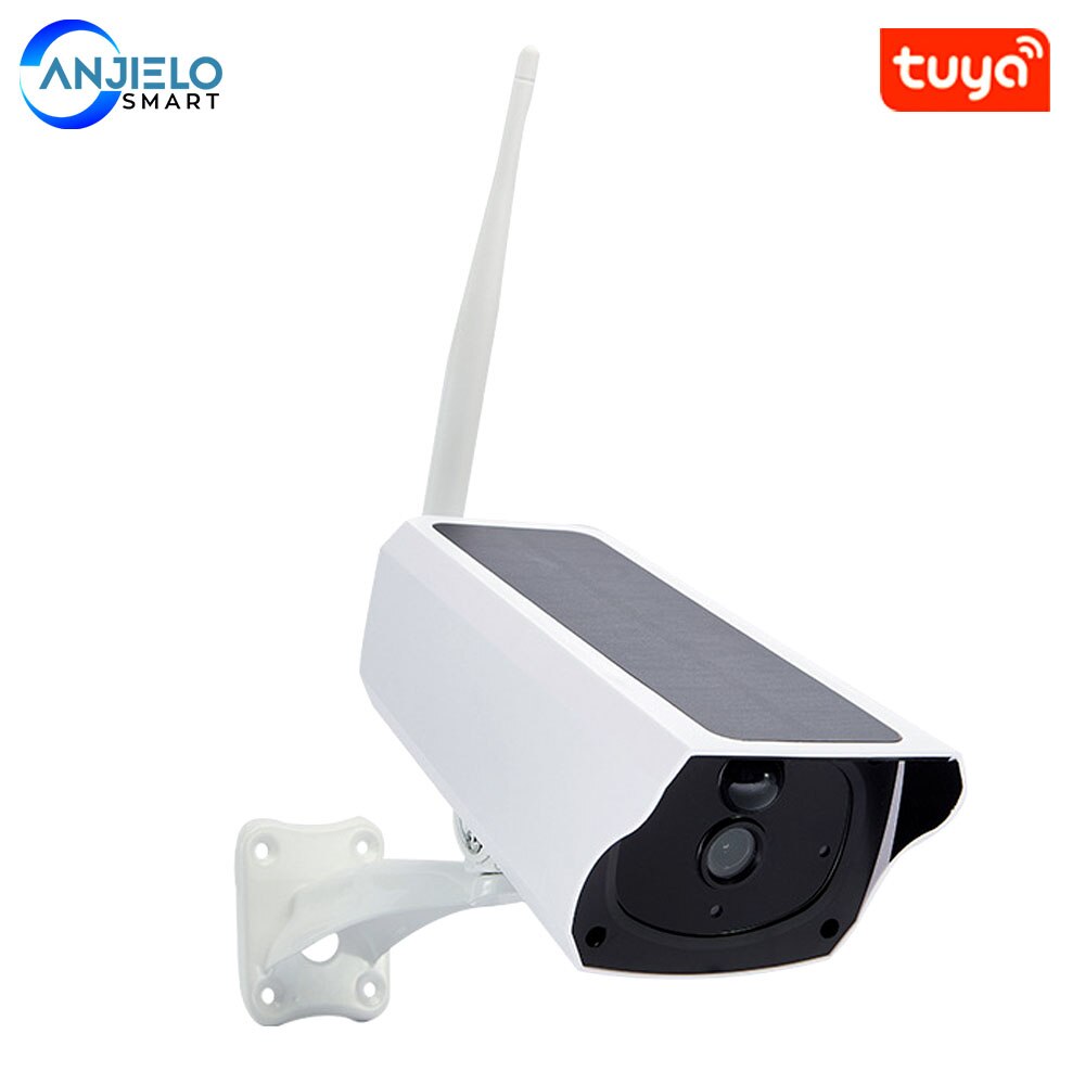 Tuya Smart 1080P Wifi Security Solar Camera with 18600mAh Solar Battery Powered 35fts Night Vision, Motion Activated Waterproof