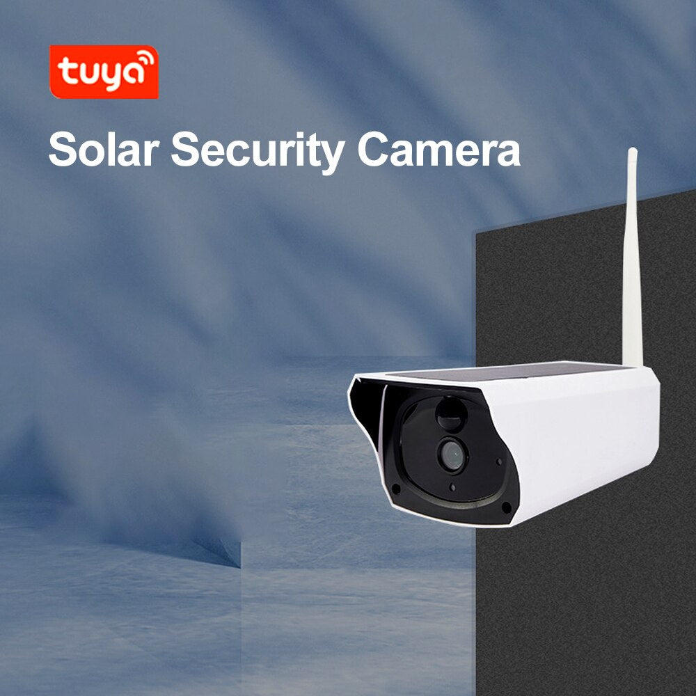 Tuya Smart 1080P Wifi Security Solar Camera with 18600mAh Solar Battery Powered 35fts Night Vision, Motion Activated Waterproof