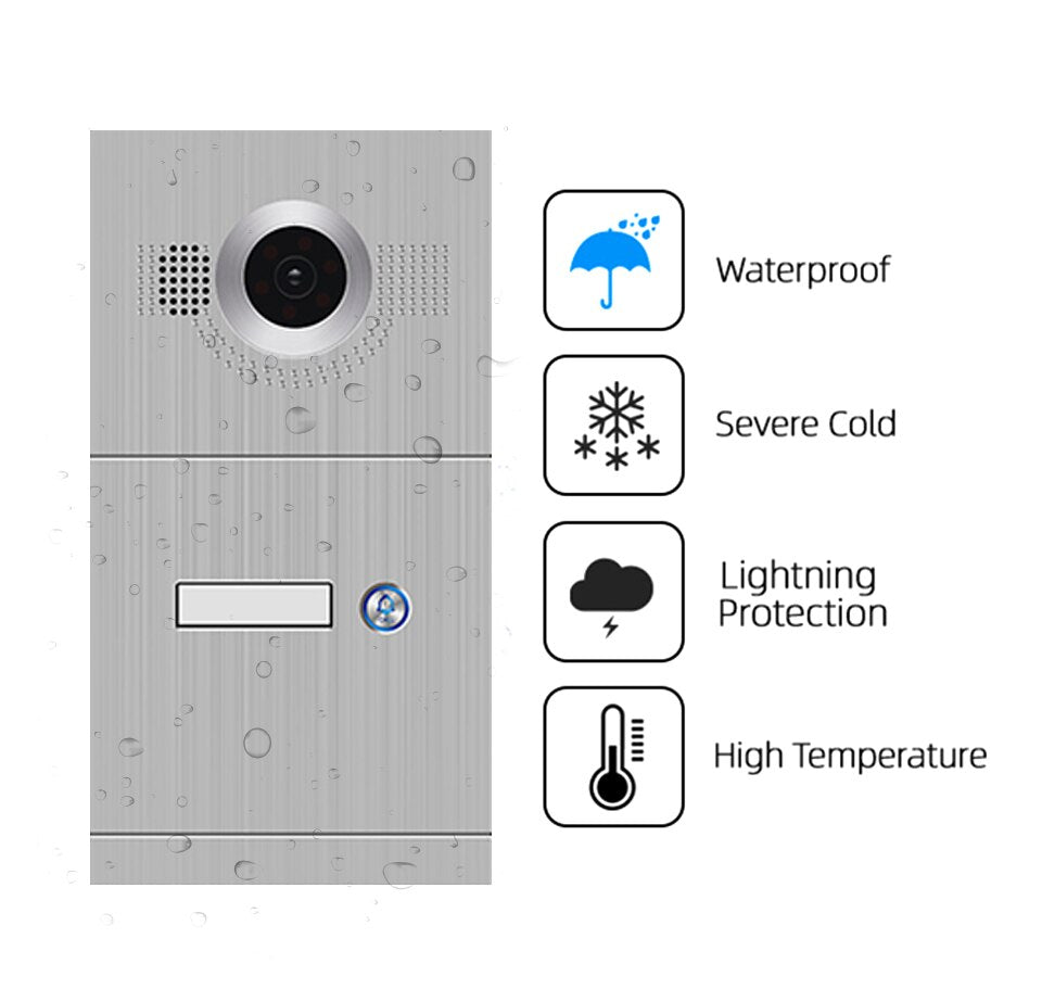 Tuya Smart 7 Inch Wired Video Doorbell Intercom System 1080P monitor With 1080P IR Video Door Bell Support RFID Card Unlock
