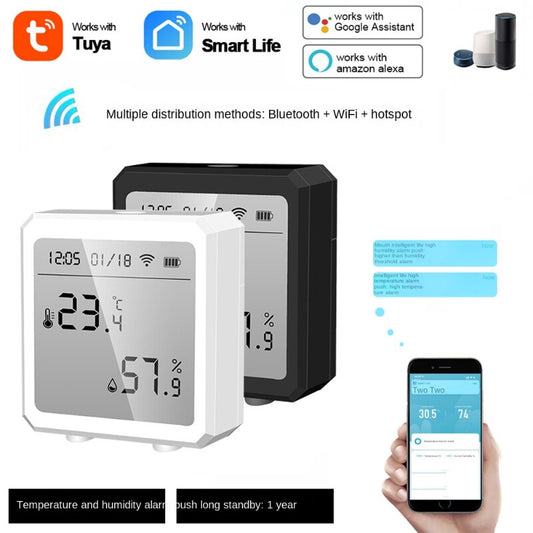 Tuya WIFI capteur d'humidité de la température hygromètre intérieur détecteur de thermomètre vie intelligente prise en charge de la télécommande Alexa Google Home