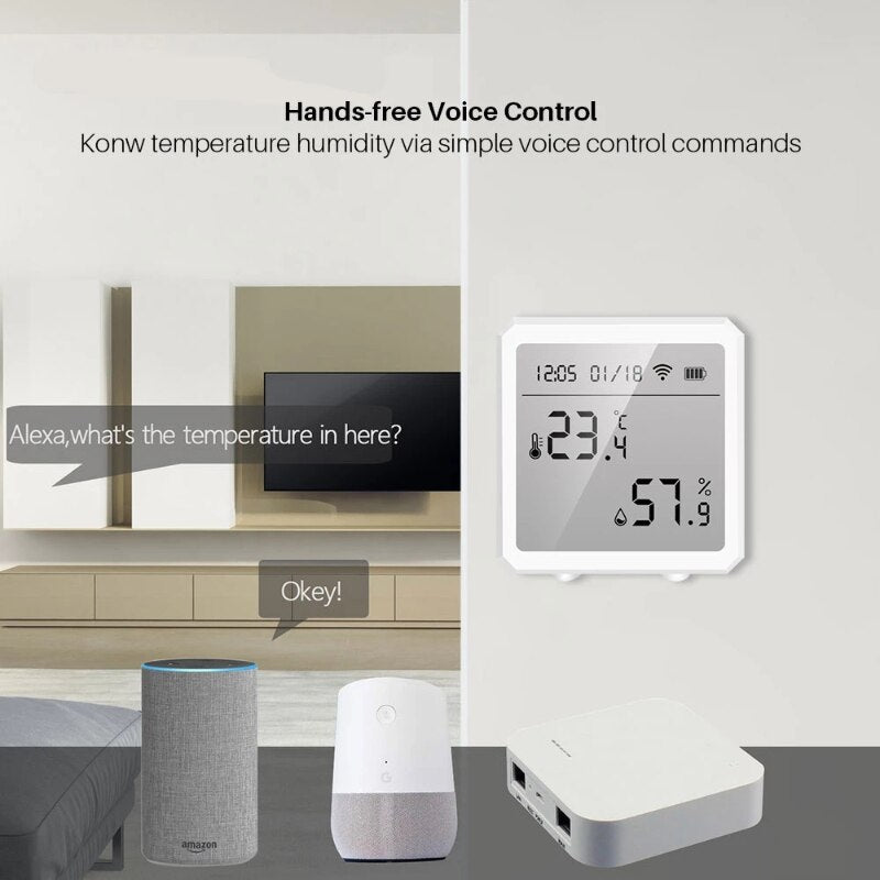 Tuya WiFi Wireless Temperature Humidity Monitor Smart