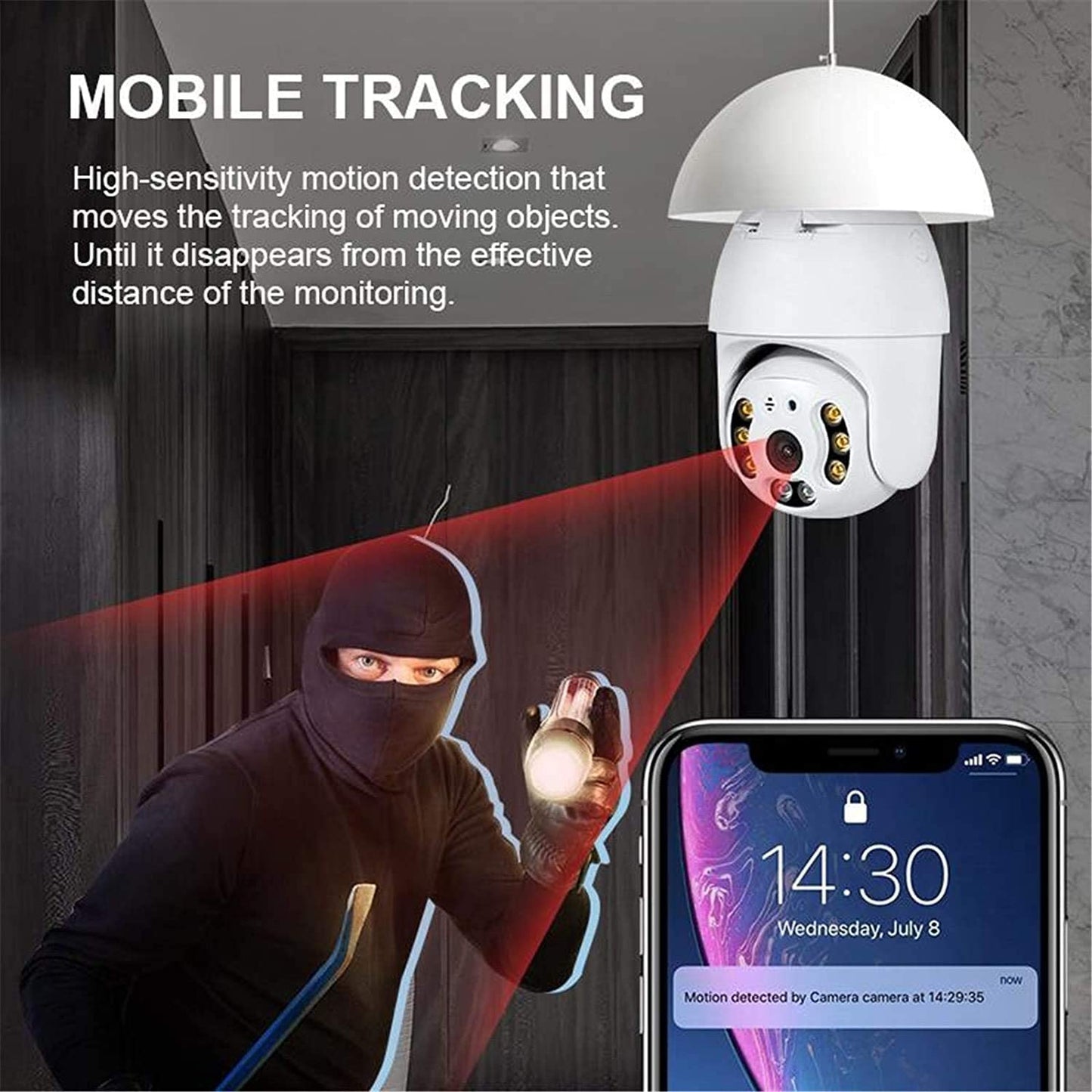 Tuya WiFi Bulb Camera 3MP PTZ Security Camera Lamp-Full Light Night Vision two Way Talk Auto Tracking CCTV Video Surveillanc