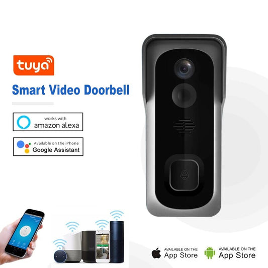Tuya WiFi sans fil HD 1080P sonnette vidéo intelligente avec batterie Compatible avec Google et Alexa sonnette étanche sécurité à domicile