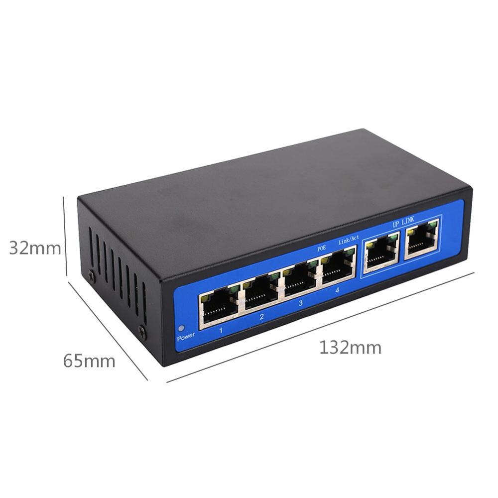Universal POE Ethernet Switch IP Phone Home Router 4+2 Ports RJ45 250M Wireless AP Enterprise Networking CCTV Security IP camera