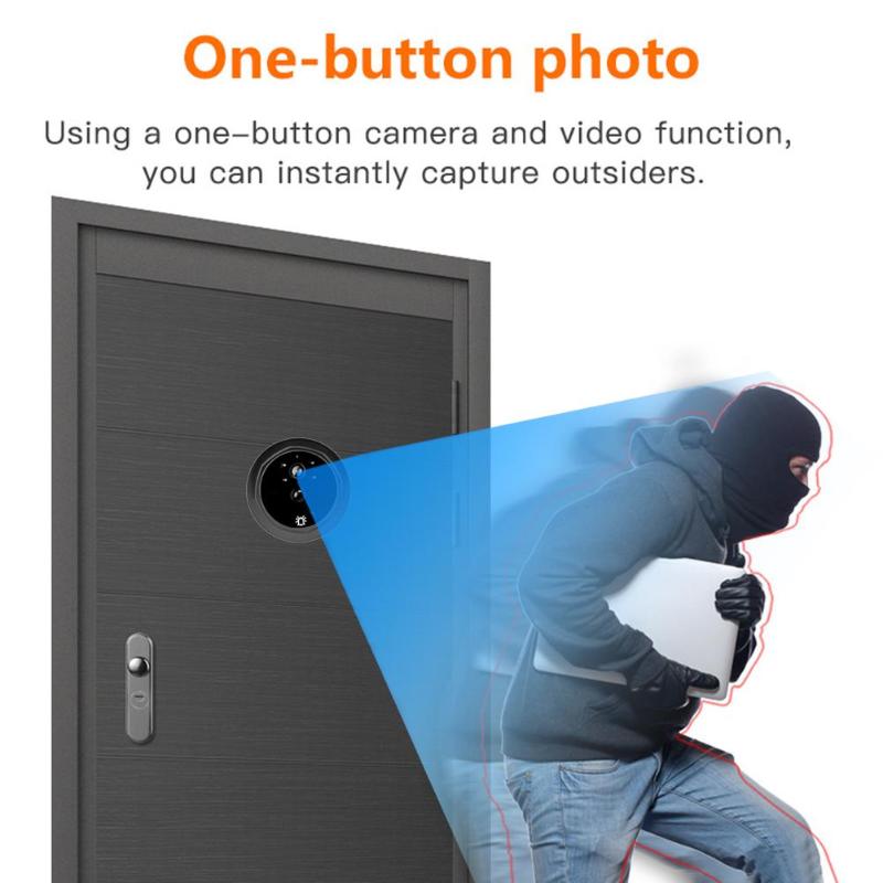 Video Peephole Doorbell Viewer 4.3 Inch Door Camera LCD Digital Electronic Door Viewer Night Vision Support Motion Detection