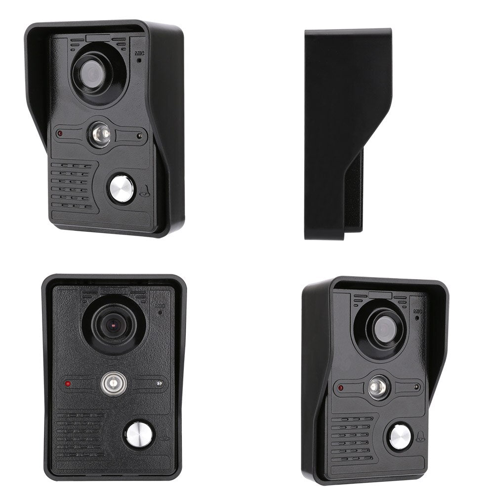 Visual 7'' TFT LCD Wired Video Door Phone Intercom Entry System Waterproof Camera with Infrared Support Unlock For Home Security