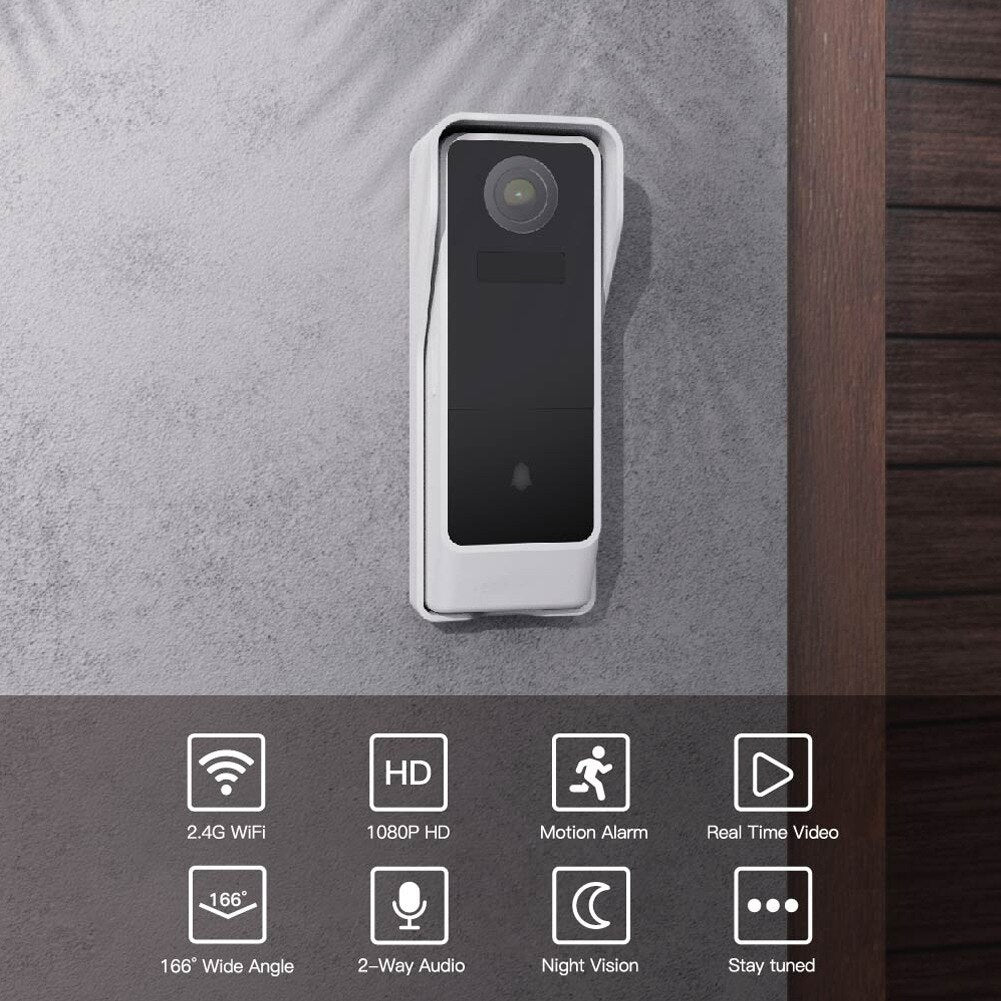 WiFi Tuya Smart Home Video Doorbell wireless 1080P HD Camera PIR Motion Detection Night Vision Security Ding Dong Doorbell