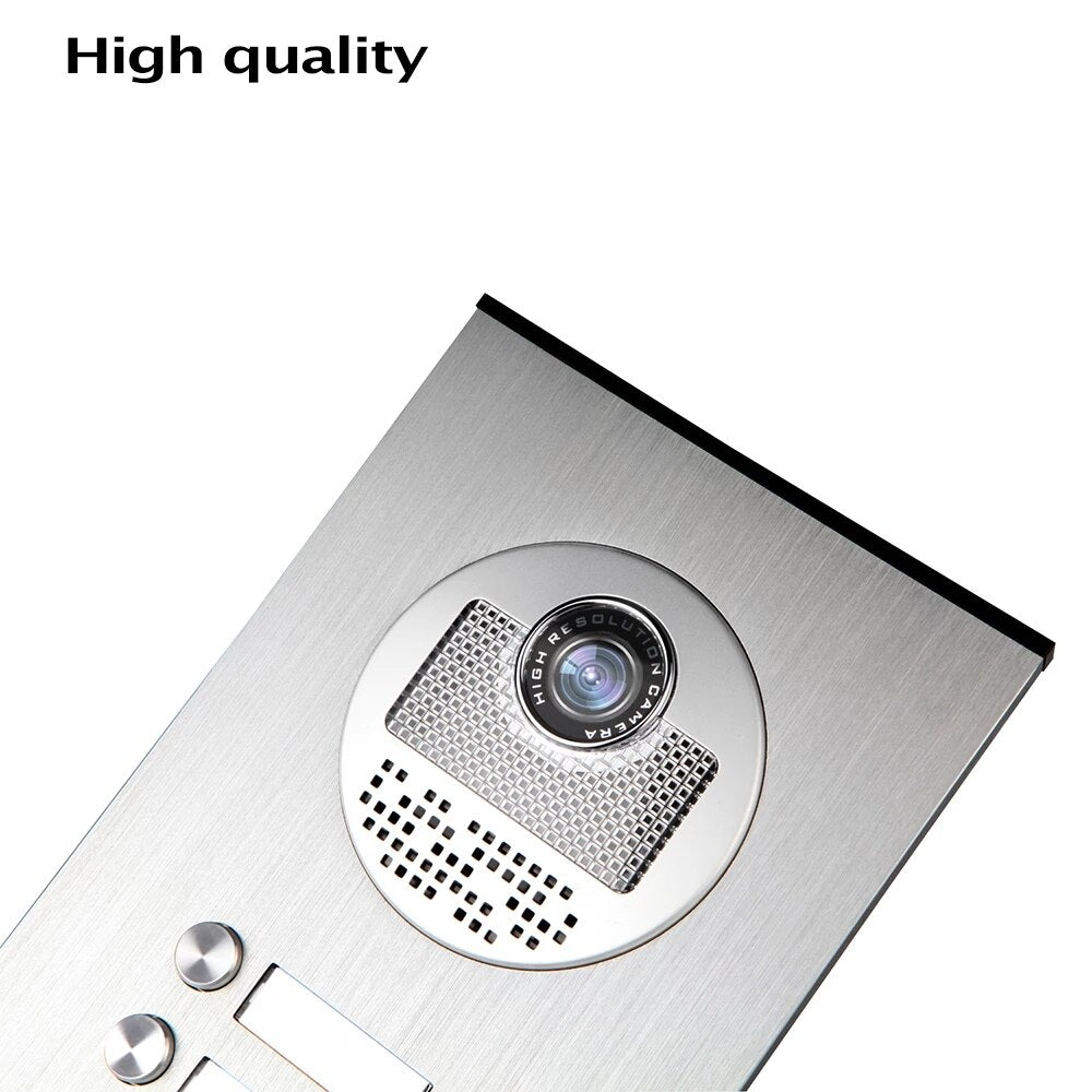 Wired Home 7 inch TFT Color Video Intercom Door Phone System RFID Camera Metal 700TVL with 2/3/4 Monitor for Multi Apartments