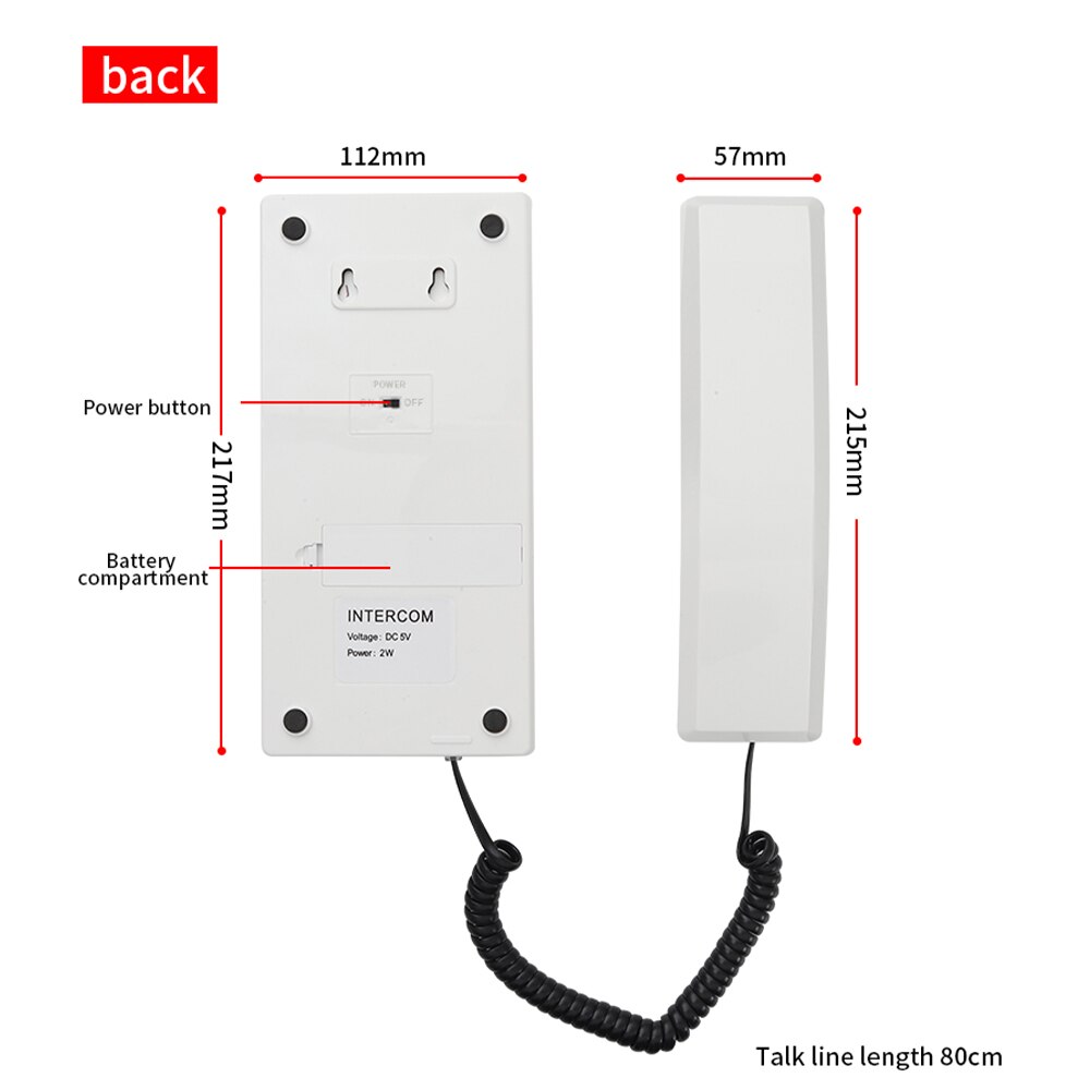 Wireless Intercom System Secure Interphone Handsets Expandable for Wa ...