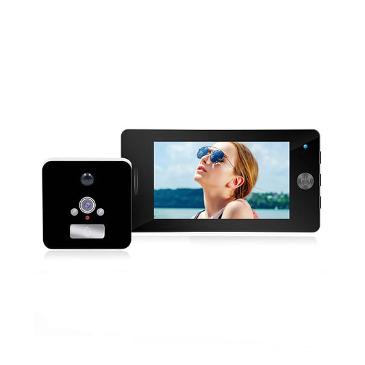 4.3 pouces Wifi vidéo sonnette judas caméra écran LCD visionneuse de porte enregistrement vidéo détection de mouvement Vision nocturne 7 langues 